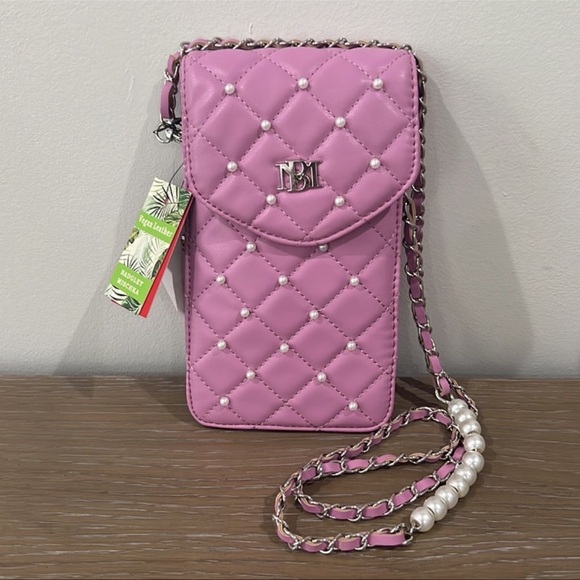 Badgley Mischka Handbags - NWT Badgley Mischka Pearls Phone Case Crossbody